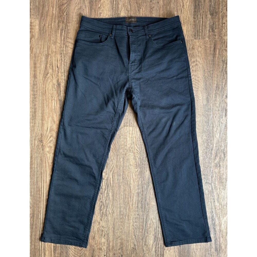 JACHS NY Men’s 34x29 Straight Leg Navy Stretch-Twill Cotton Traveler Pants